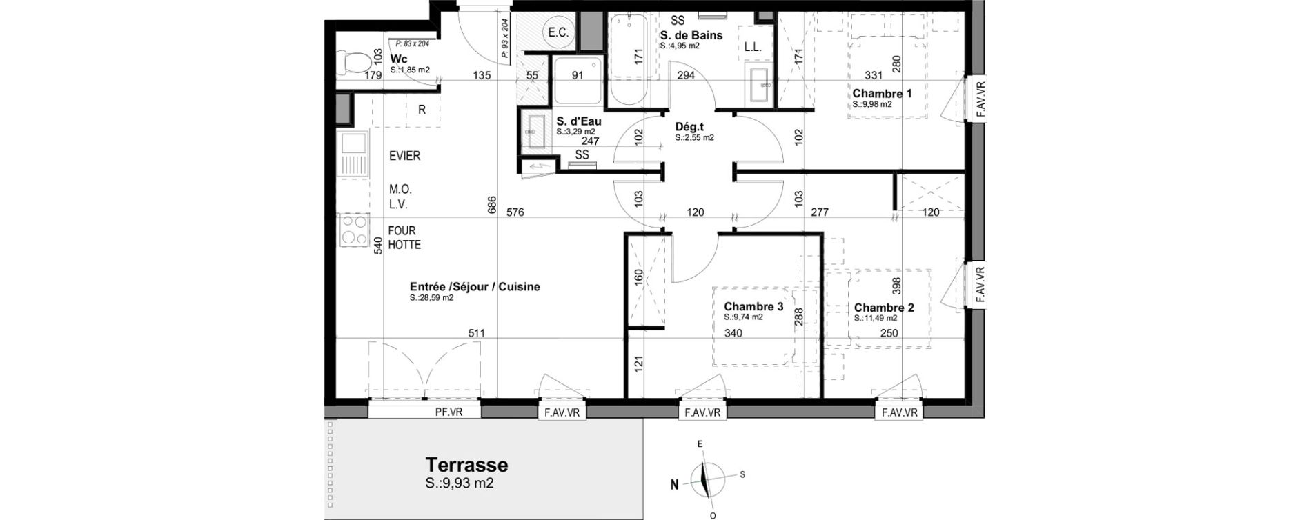 Appartement T4 de 72,44 m2 &agrave; Mimizan Mimizan plage
