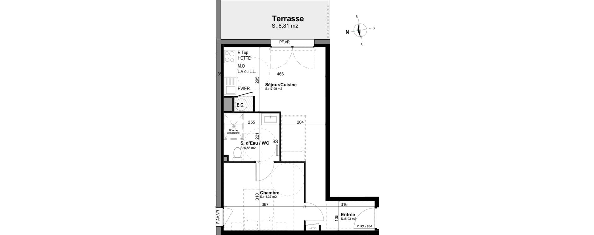 Appartement T2 de 40,84 m2 &agrave; Mimizan Mimizan plage