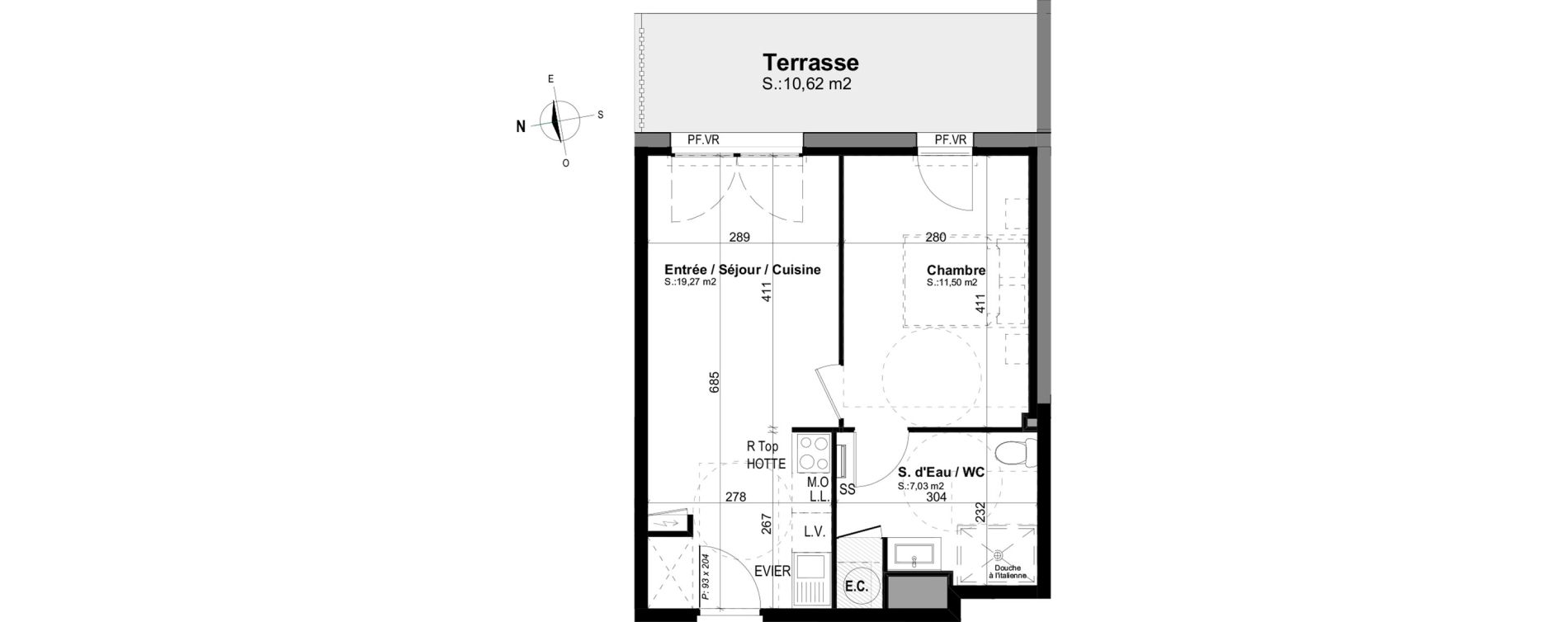 Appartement T2 de 37,80 m2 &agrave; Mimizan Mimizan plage