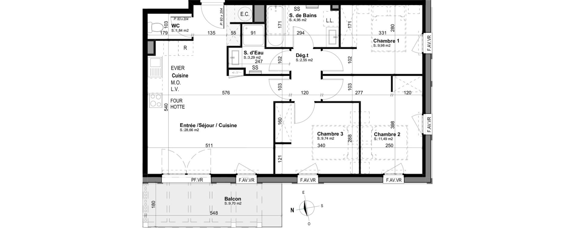 Appartement T4 de 72,50 m2 &agrave; Mimizan Mimizan plage