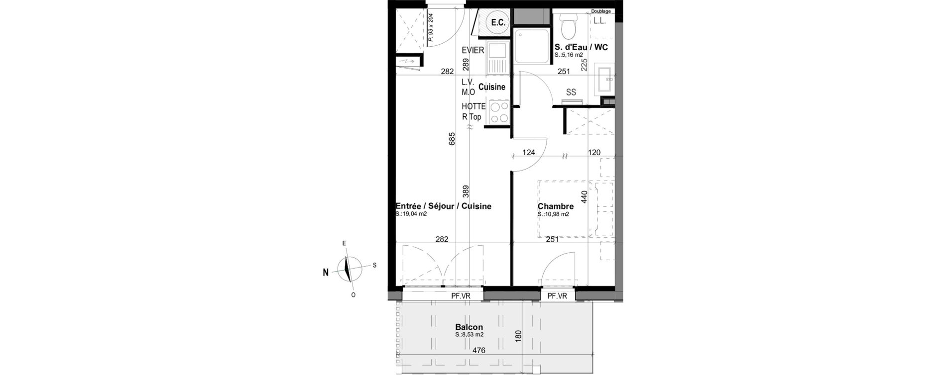 Appartement T2 de 35,18 m2 &agrave; Mimizan Mimizan plage