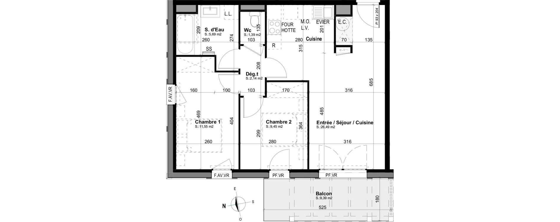 Appartement T3 de 56,71 m2 &agrave; Mimizan Mimizan plage