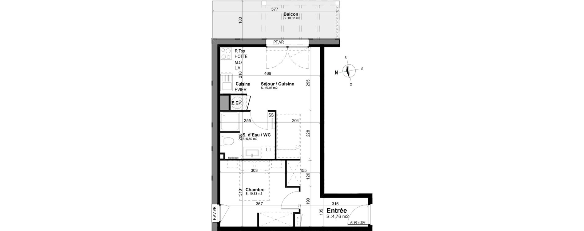 Appartement T2 de 40,57 m2 &agrave; Mimizan Mimizan plage