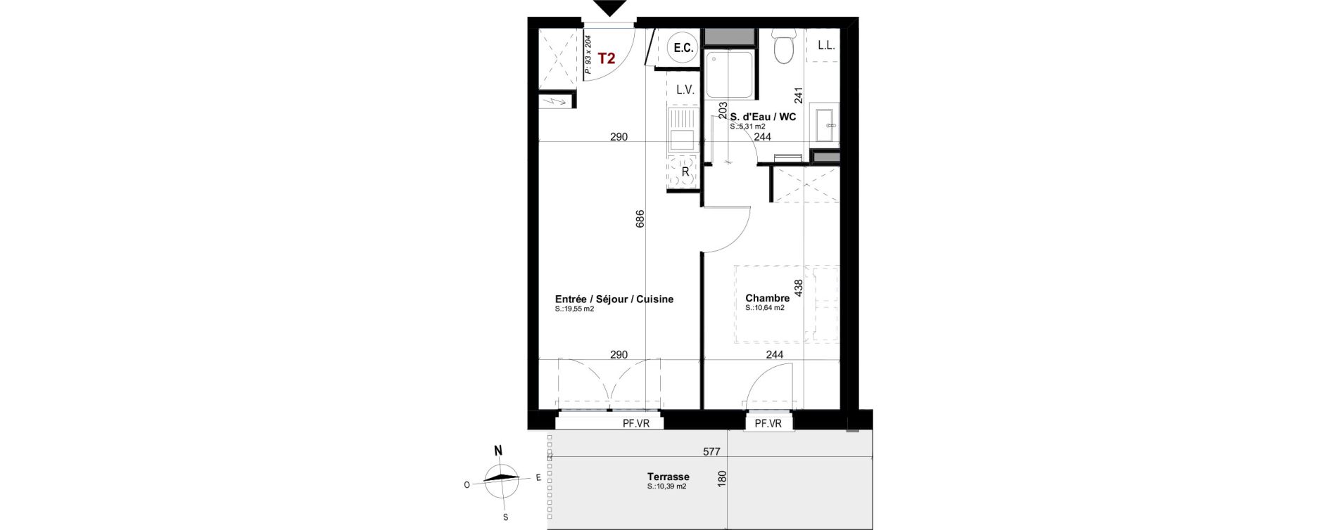 Appartement T2 de 35,50 m2 &agrave; Mimizan Mimizan plage