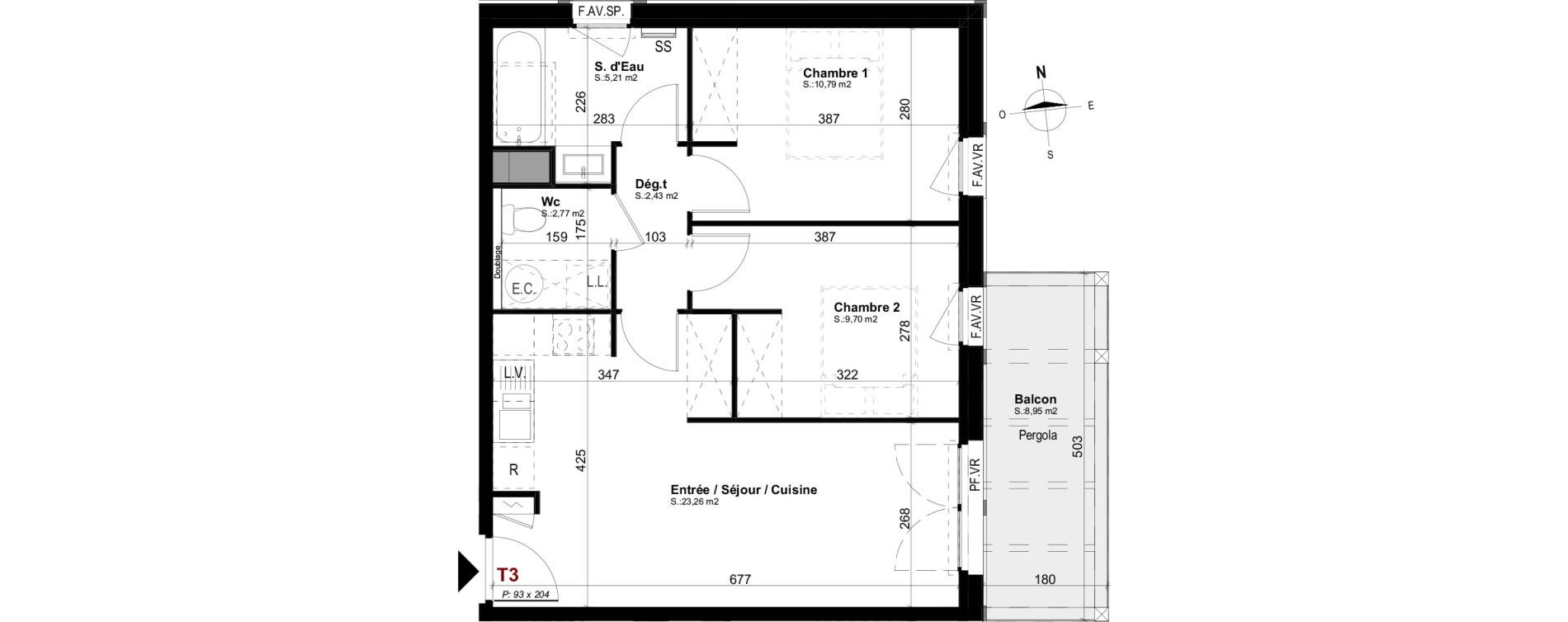 Appartement T3 de 54,16 m2 &agrave; Mimizan Mimizan plage