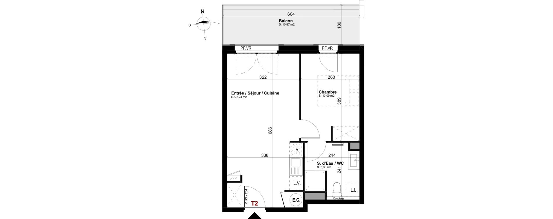 Appartement T2 de 37,71 m2 &agrave; Mimizan Mimizan plage