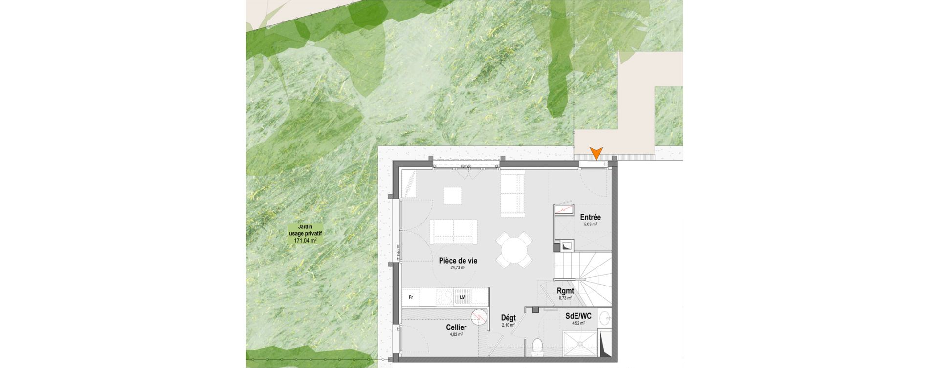 Duplex T4 de 83,55 m2 &agrave; Moliets-Et-Maa Centre
