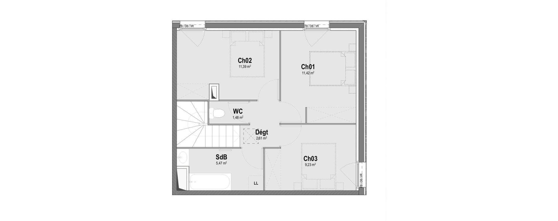 Duplex T4 de 83,57 m2 &agrave; Moliets-Et-Maa Centre