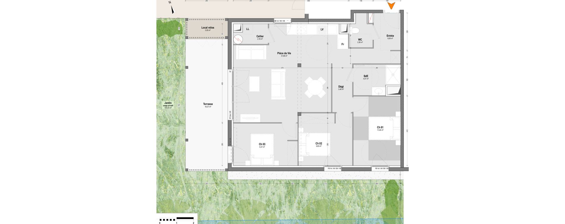 Appartement T4 de 81,44 m2 &agrave; Moliets-Et-Maa Centre