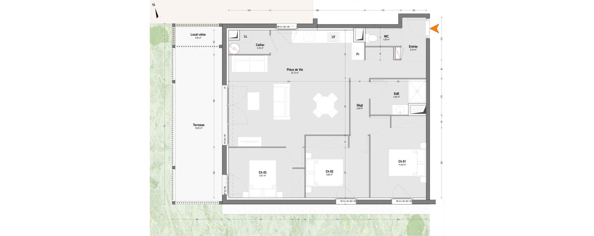 Appartement T4 de 80,79 m2 &agrave; Moliets-Et-Maa Centre