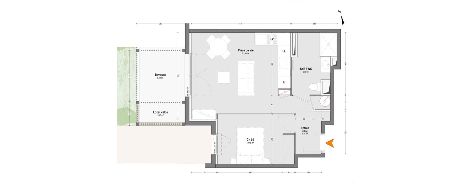 Appartement T2 de 42,22 m2 &agrave; Moliets-Et-Maa Centre