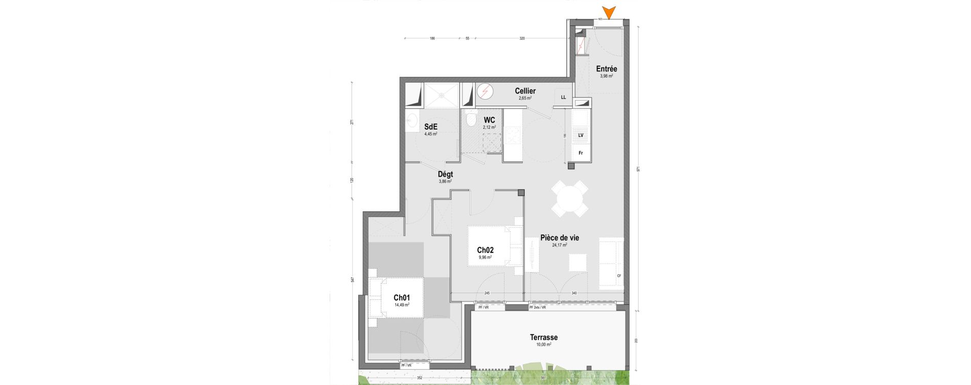 Appartement T3 de 65,68 m2 &agrave; Moliets-Et-Maa Centre