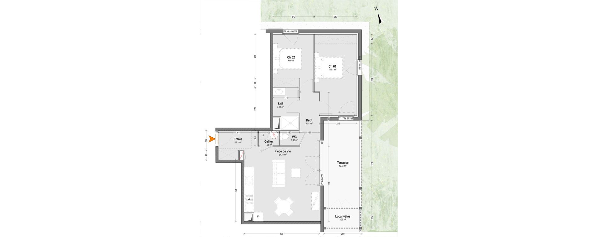 Appartement T3 de 64,06 m2 &agrave; Moliets-Et-Maa Centre