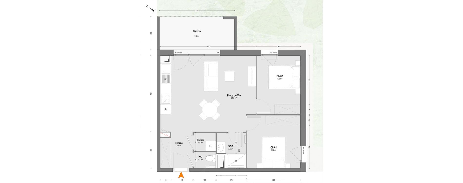 Appartement T3 de 55,10 m2 &agrave; Mont-De-Marsan Crouste