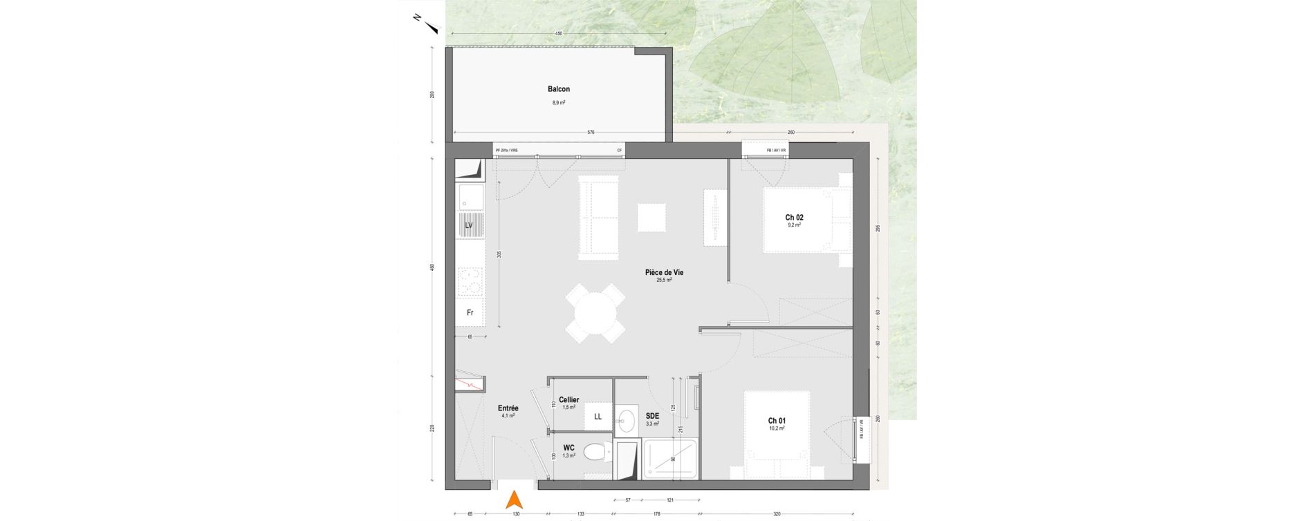 Appartement T3 de 55,10 m2 &agrave; Mont-De-Marsan Crouste