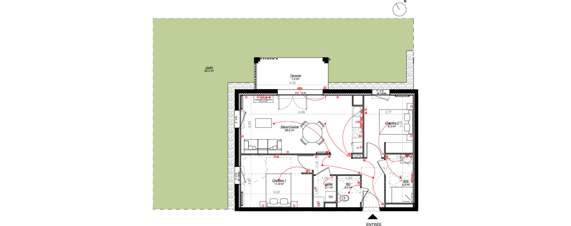 Appartement T3 de 59,10 m2 &agrave; Mont-De-Marsan Centre