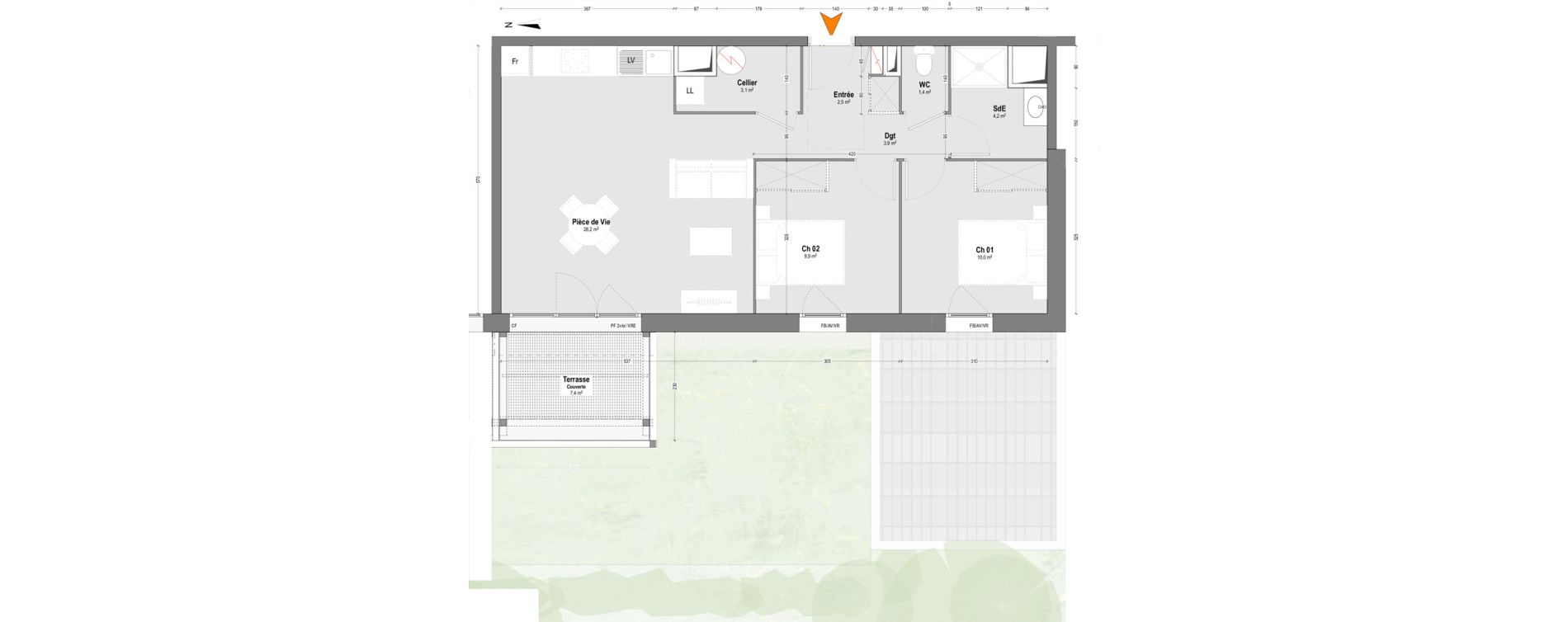 Appartement T3 de 63,20 m2 &agrave; Saint-Paul-L&egrave;s-Dax Centre