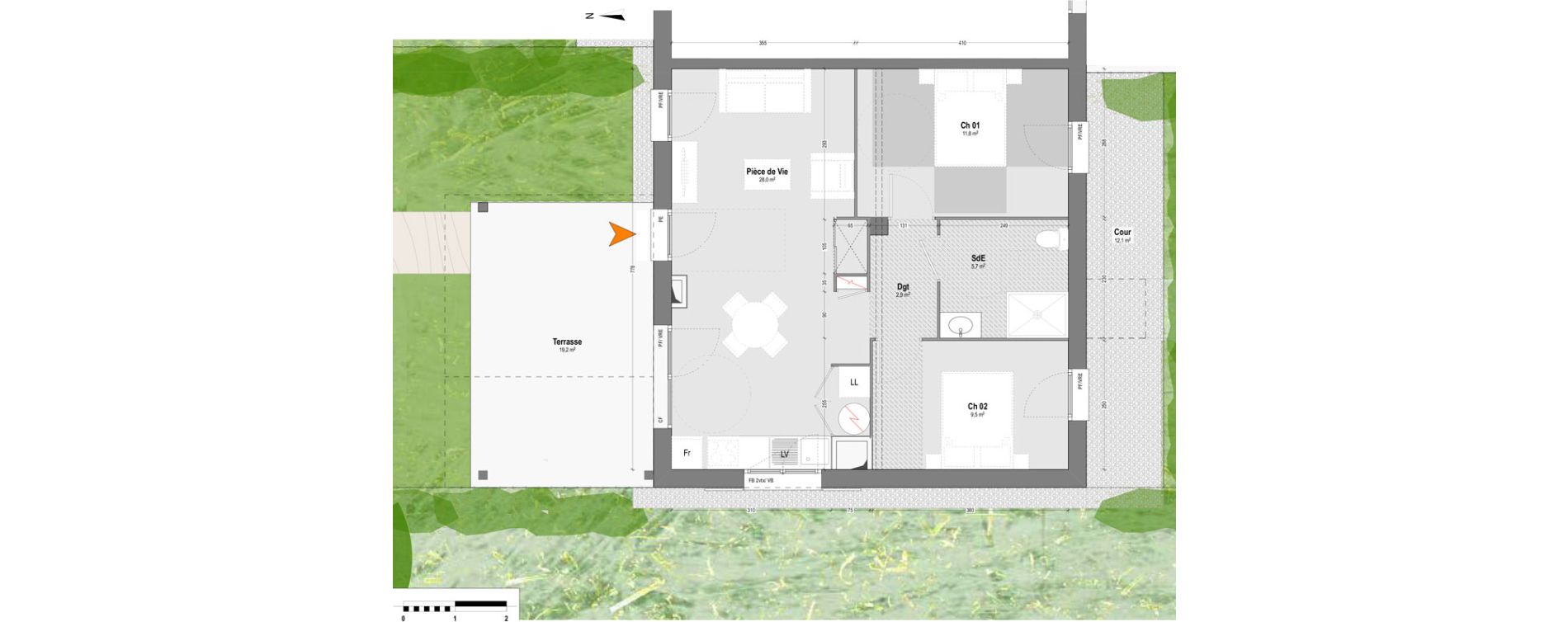 Appartement T3 de 57,90 m2 &agrave; Saint-Paul-L&egrave;s-Dax Centre