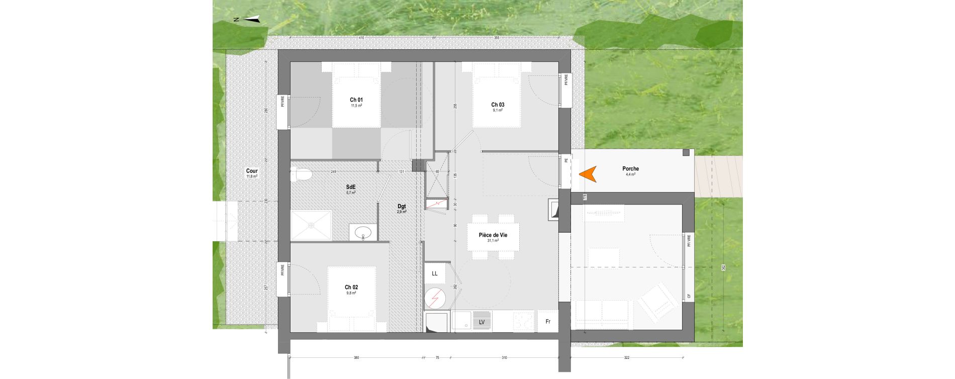 Appartement T4 de 70,10 m2 &agrave; Saint-Paul-L&egrave;s-Dax Centre