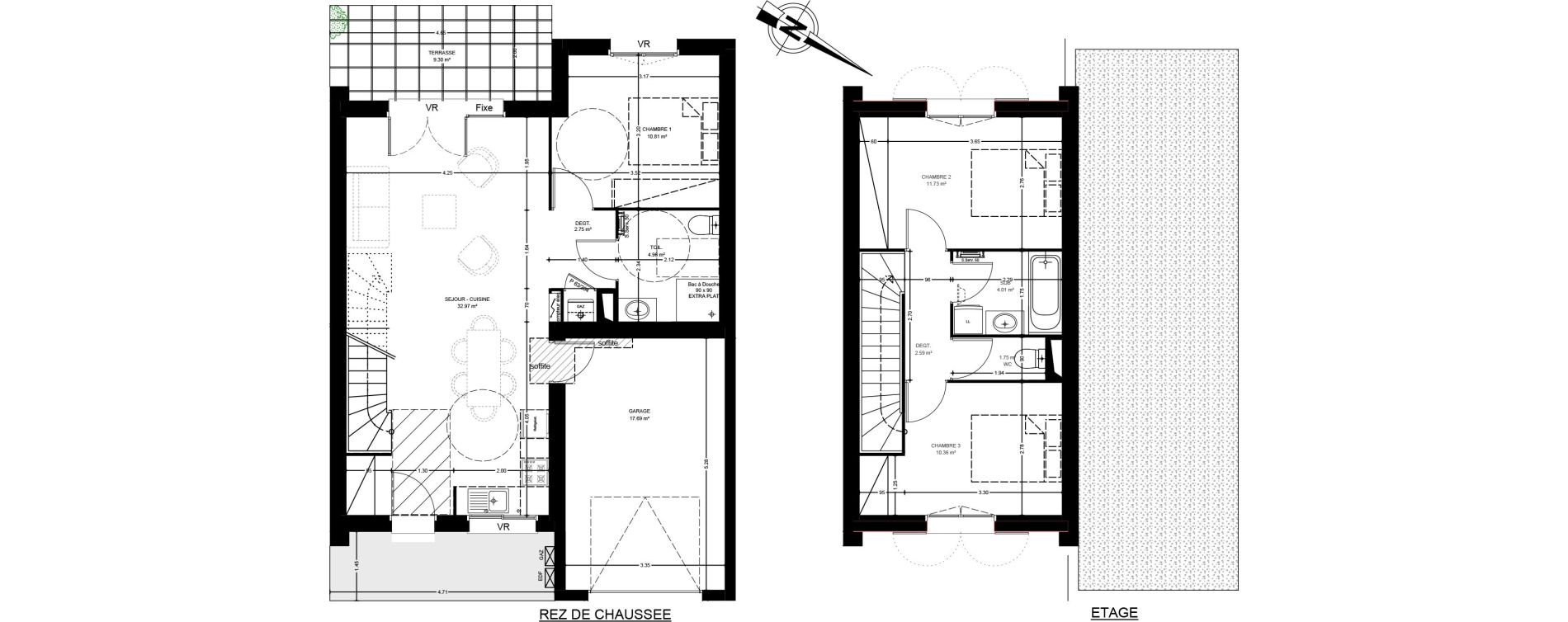 Villa T4 de 81,93 m2 &agrave; Saint-Paul-L&egrave;s-Dax Centre