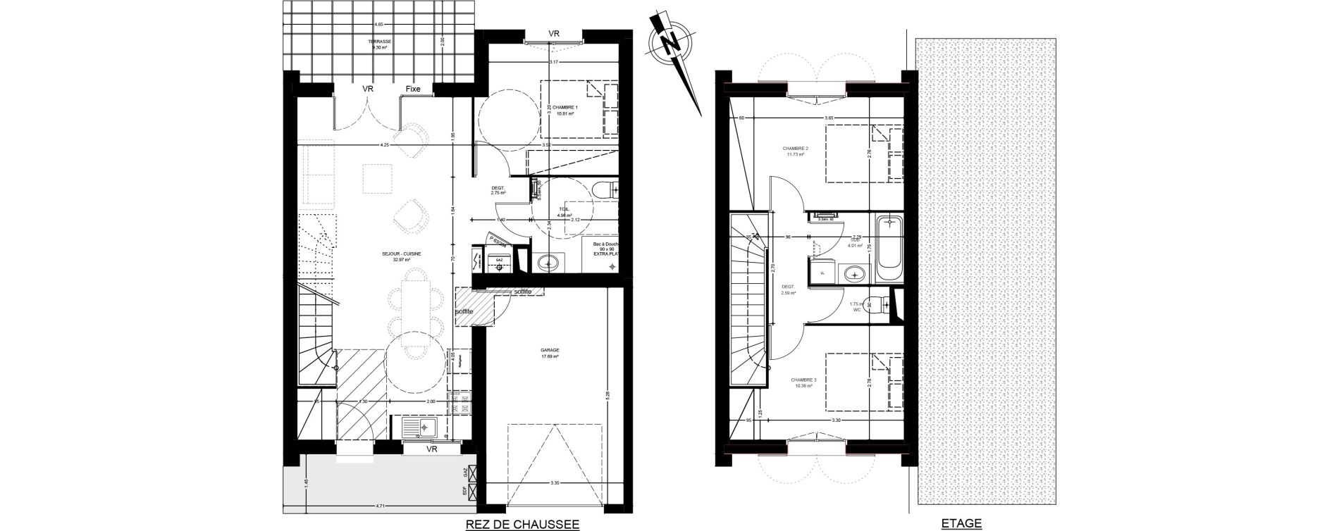 Villa T4 de 81,93 m2 &agrave; Saint-Paul-L&egrave;s-Dax Centre