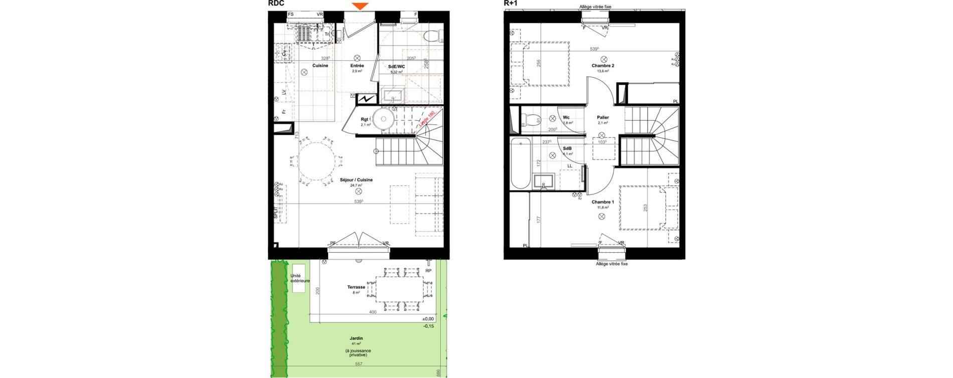 Maison T3 de 68,40 m2 &agrave; Saint-Paul-L&egrave;s-Dax Centre