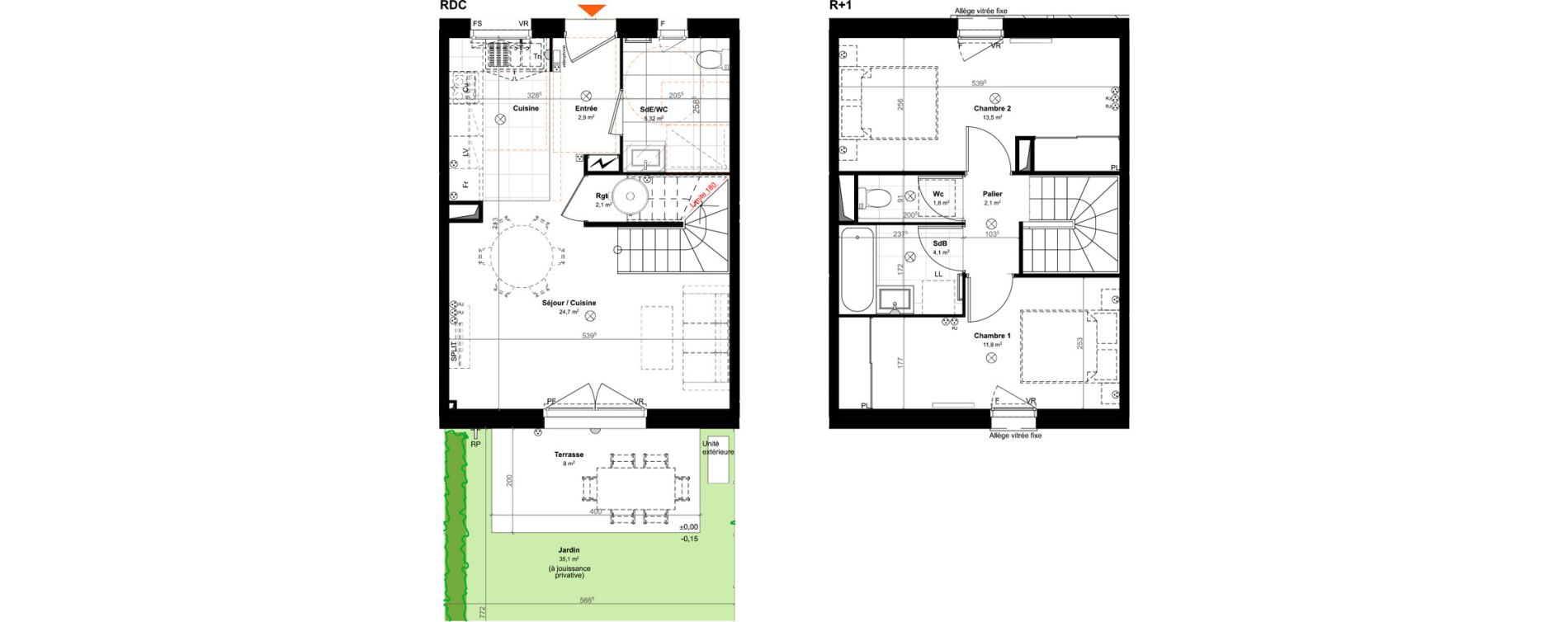 Maison T3 de 68,30 m2 &agrave; Saint-Paul-L&egrave;s-Dax Centre