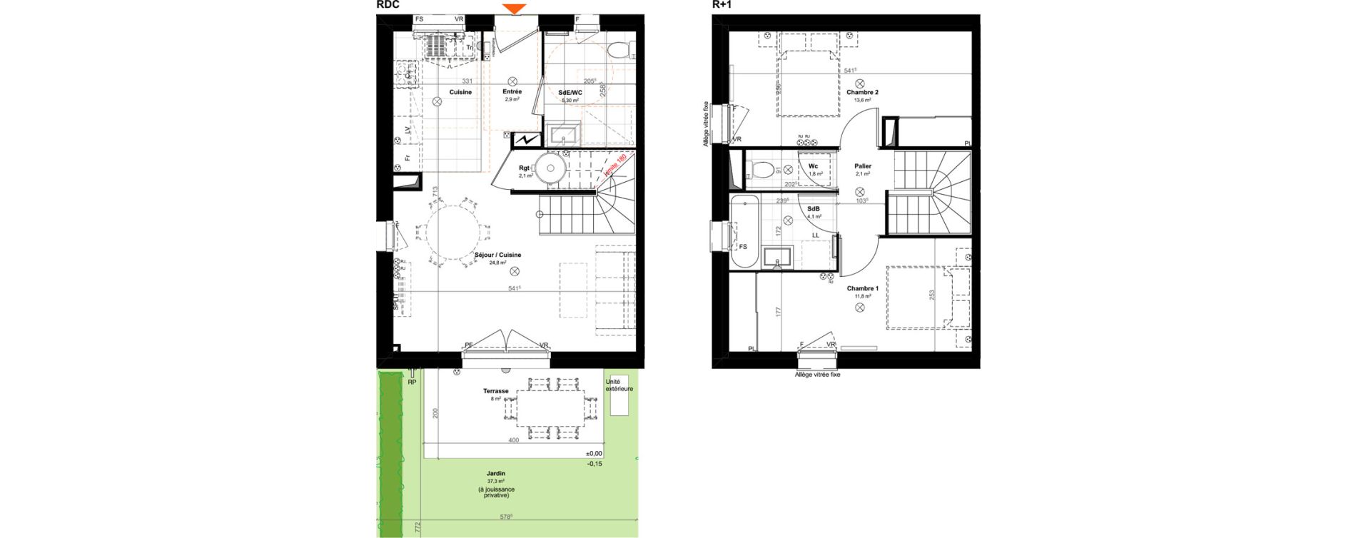 Maison T3 de 68,50 m2 &agrave; Saint-Paul-L&egrave;s-Dax Centre