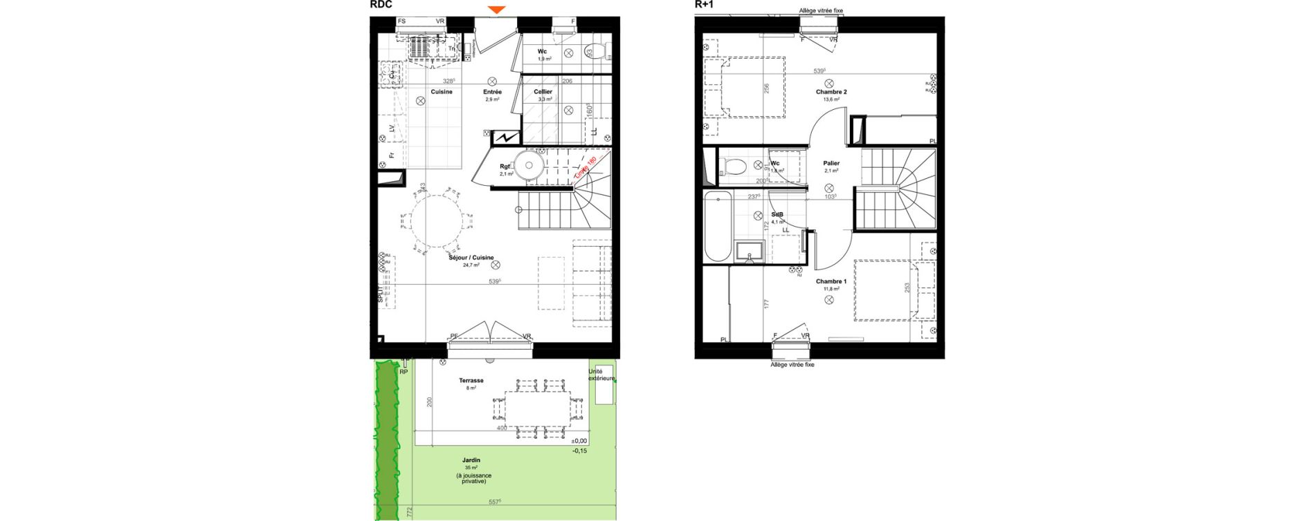 Maison T3 de 68,30 m2 &agrave; Saint-Paul-L&egrave;s-Dax Centre