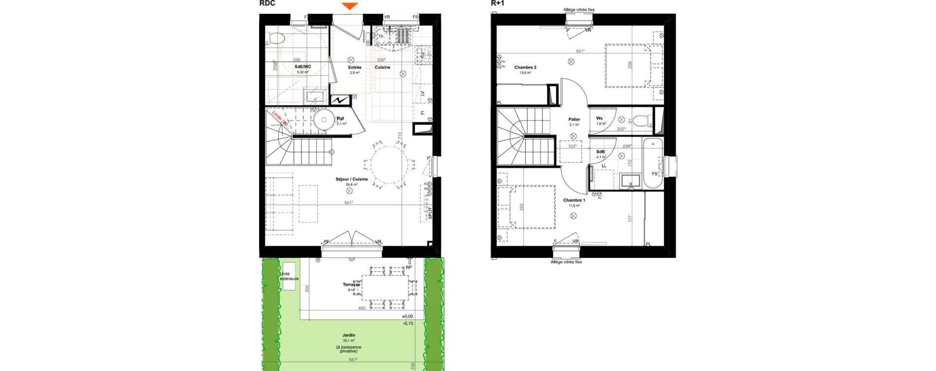 Maison T3 de 68,50 m2 &agrave; Saint-Paul-L&egrave;s-Dax Centre