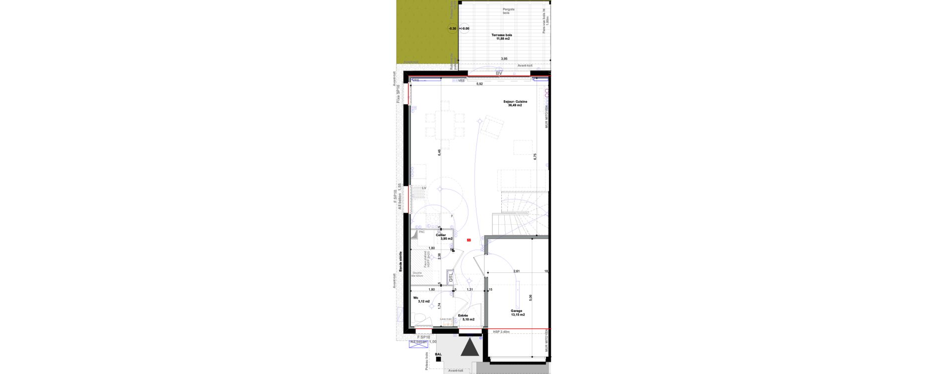 Maison T5 de 106,27 m2 &agrave; Saint-Vincent-De-Tyrosse Canop&eacute;e