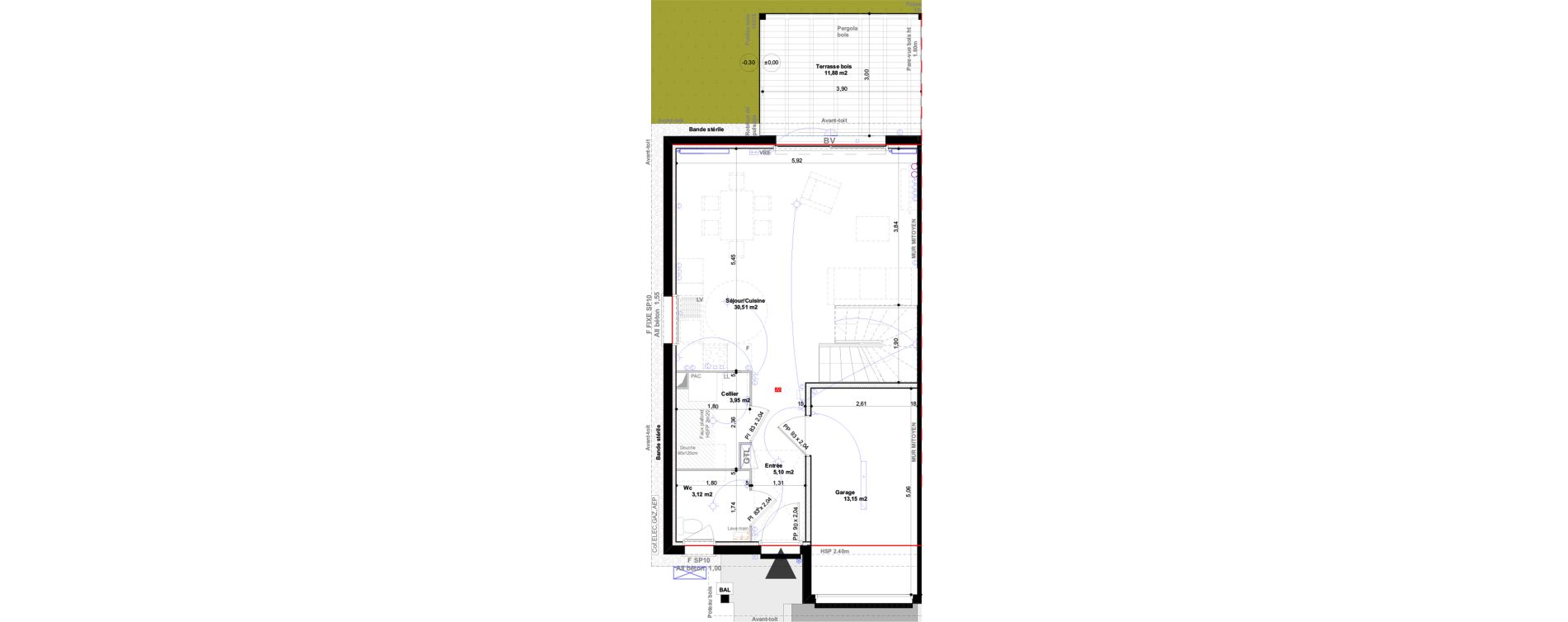 Maison T4 de 94,56 m2 &agrave; Saint-Vincent-De-Tyrosse Canop&eacute;e