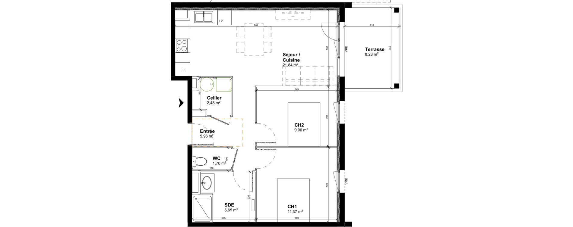 Appartement T3 de 58,00 m2 &agrave; Saubusse La granja