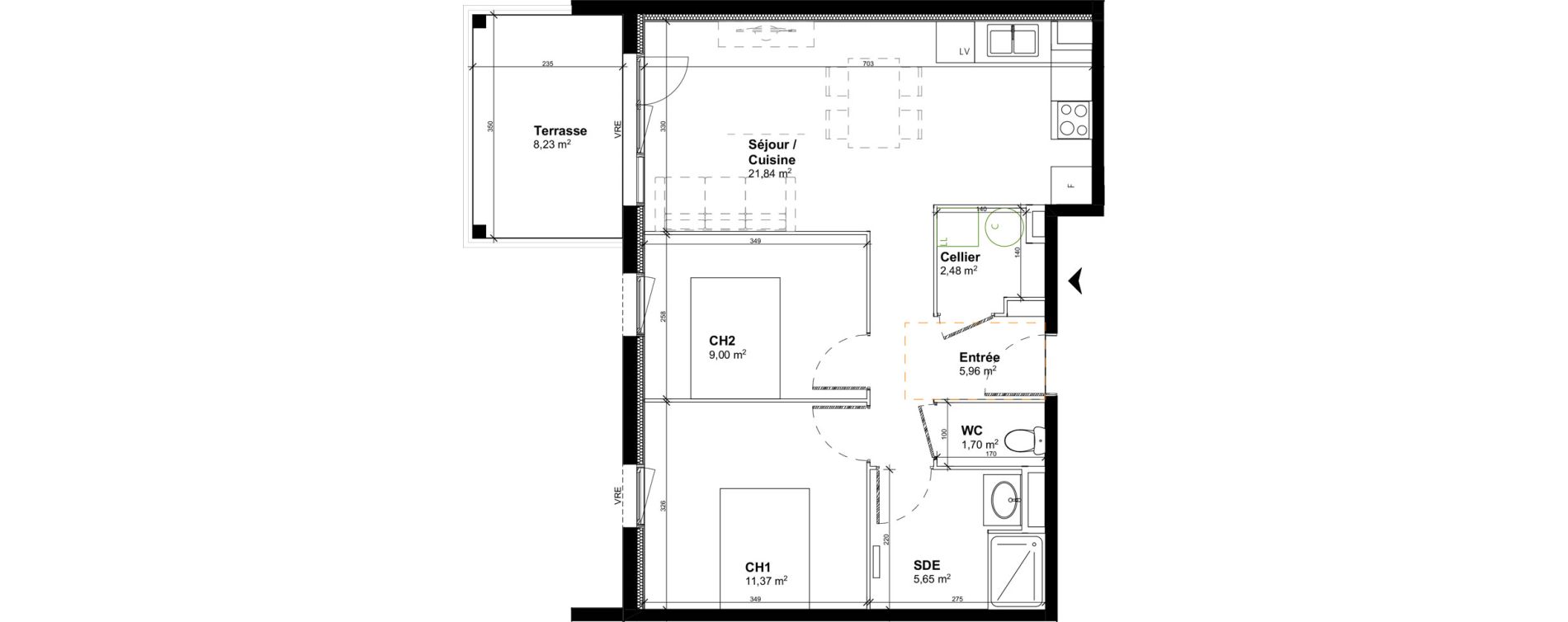 Appartement T3 de 58,00 m2 &agrave; Saubusse La granja