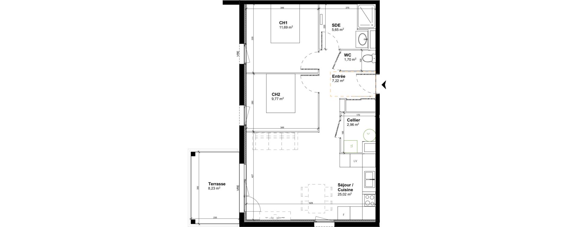 Appartement T3 de 64,01 m2 &agrave; Saubusse La granja