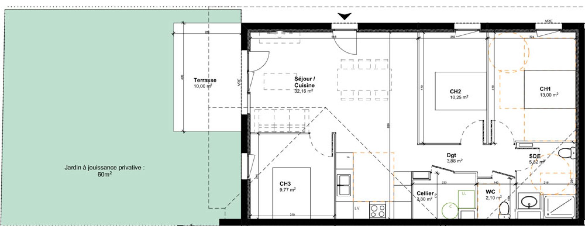 Appartement T4 de 76,90 m2 &agrave; Saubusse La granja