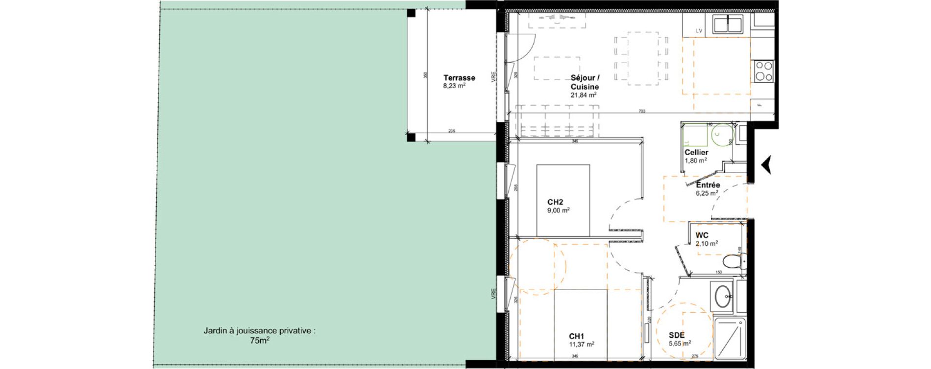 Appartement T3 de 58,01 m2 &agrave; Saubusse La granja