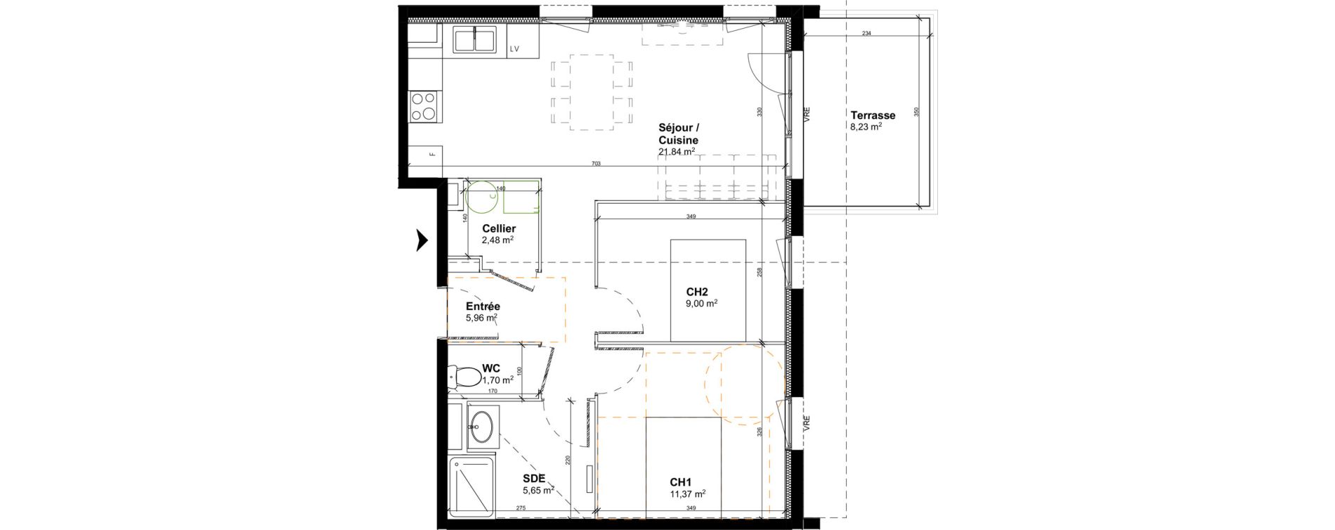 Appartement T3 de 58,00 m2 &agrave; Saubusse La granja