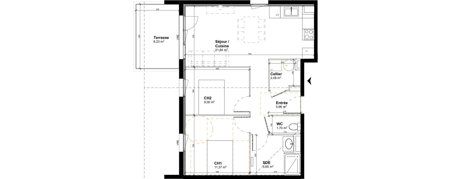 Appartement T3 de 58,00 m2 &agrave; Saubusse La granja