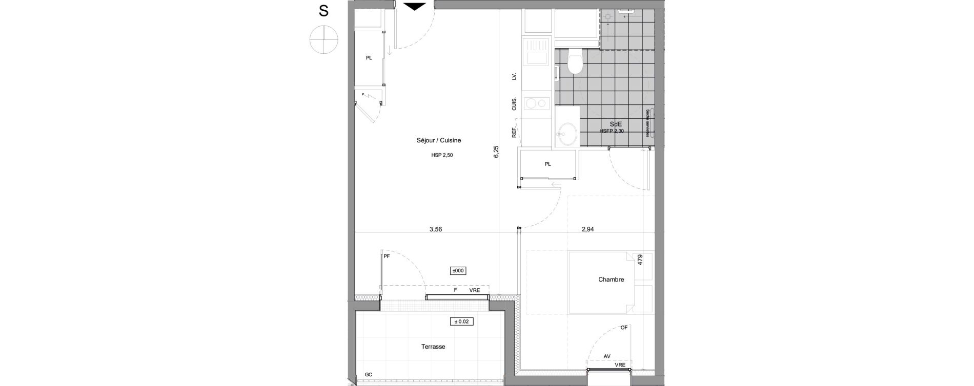 Appartement T2 meubl&eacute; de 43,45 m2 &agrave; Agen Centre