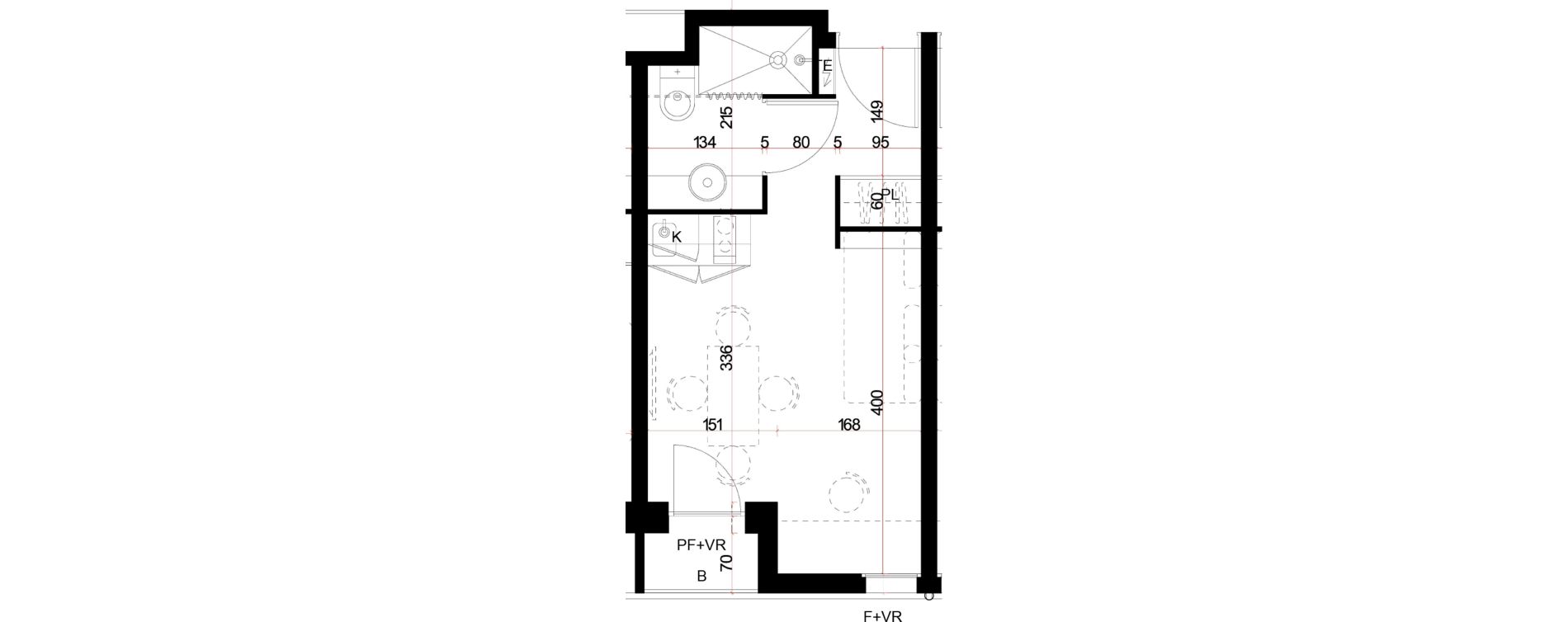 Appartement T1 meubl&eacute; de 18,10 m2 &agrave; Agen Palissy