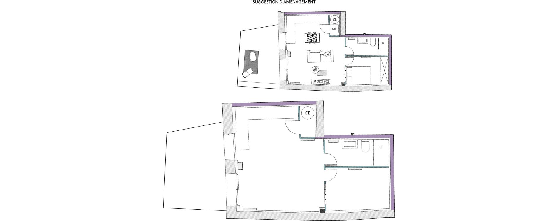 Appartement T1 bis de 35,32 m2 &agrave; Agen Centre