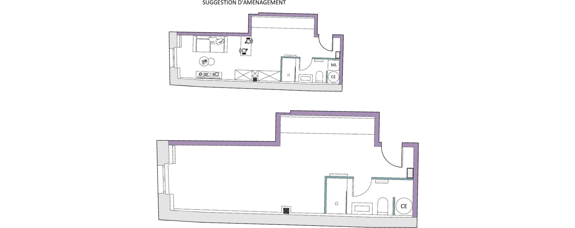 Appartement T1 de 28,31 m2 &agrave; Agen Centre