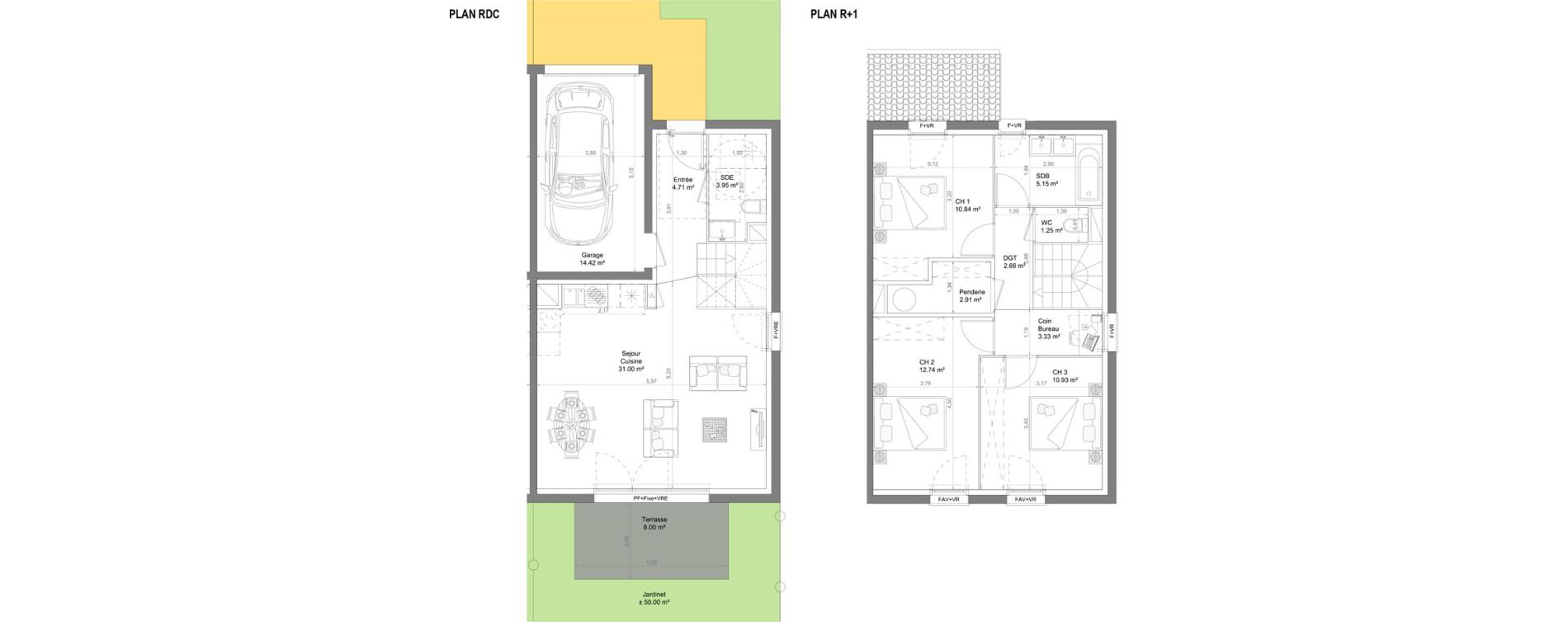 Maison T4 de 89,47 m2 &agrave; Casteljaloux Centre