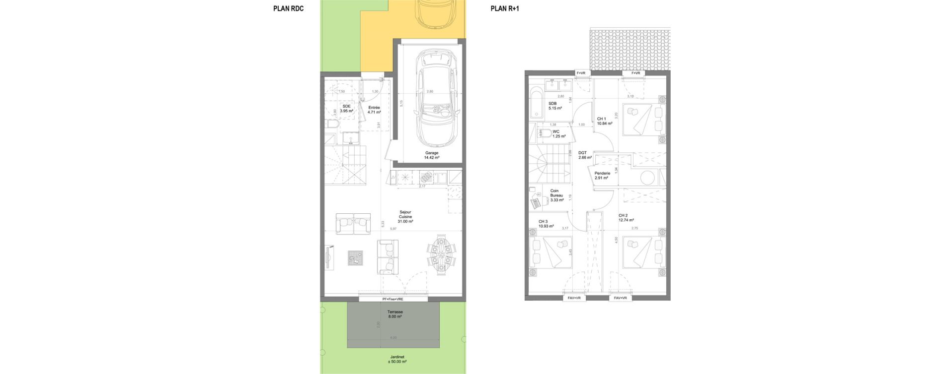 Maison T4 de 89,47 m2 &agrave; Casteljaloux Centre