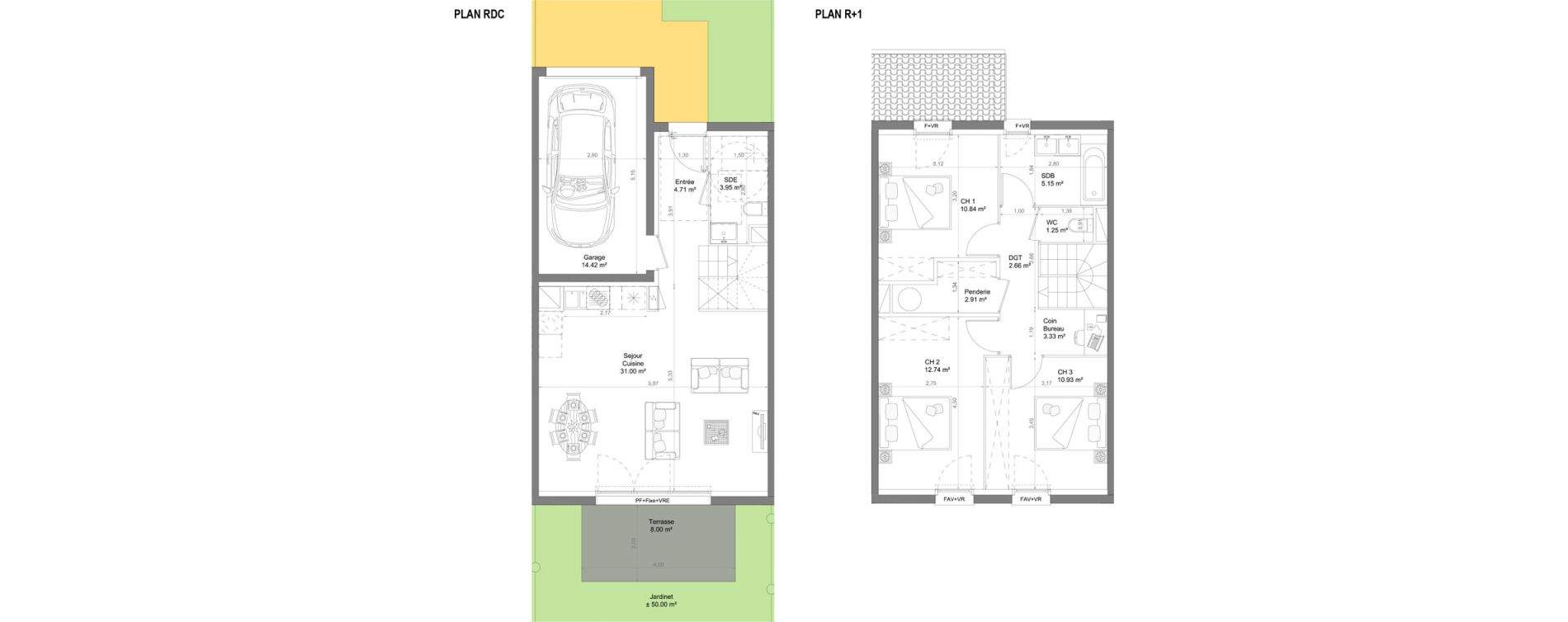 Maison T4 de 89,47 m2 &agrave; Casteljaloux Centre