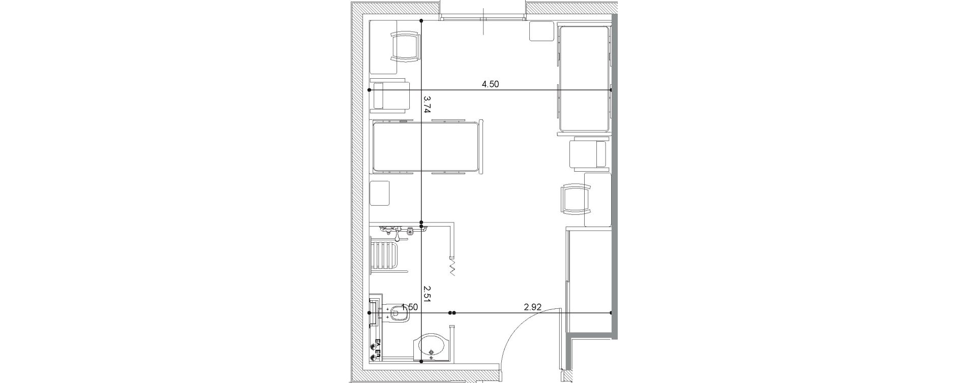 Chambre de 27,89 m2 &agrave; Casteljaloux Centre
