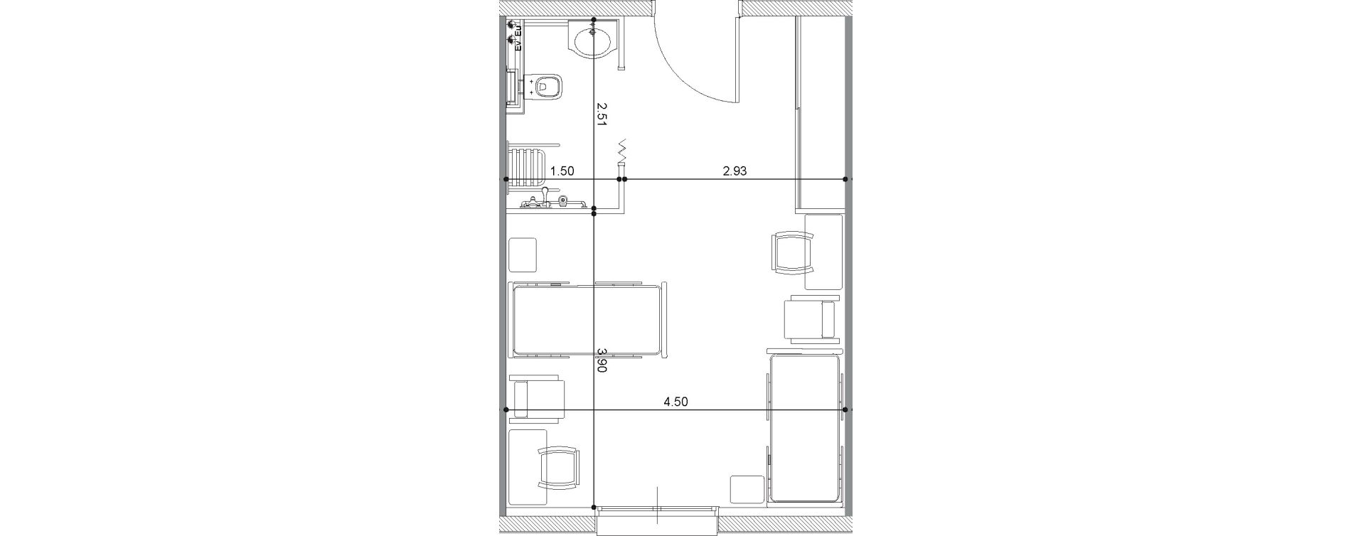 Chambre de 28,96 m2 &agrave; Casteljaloux Centre