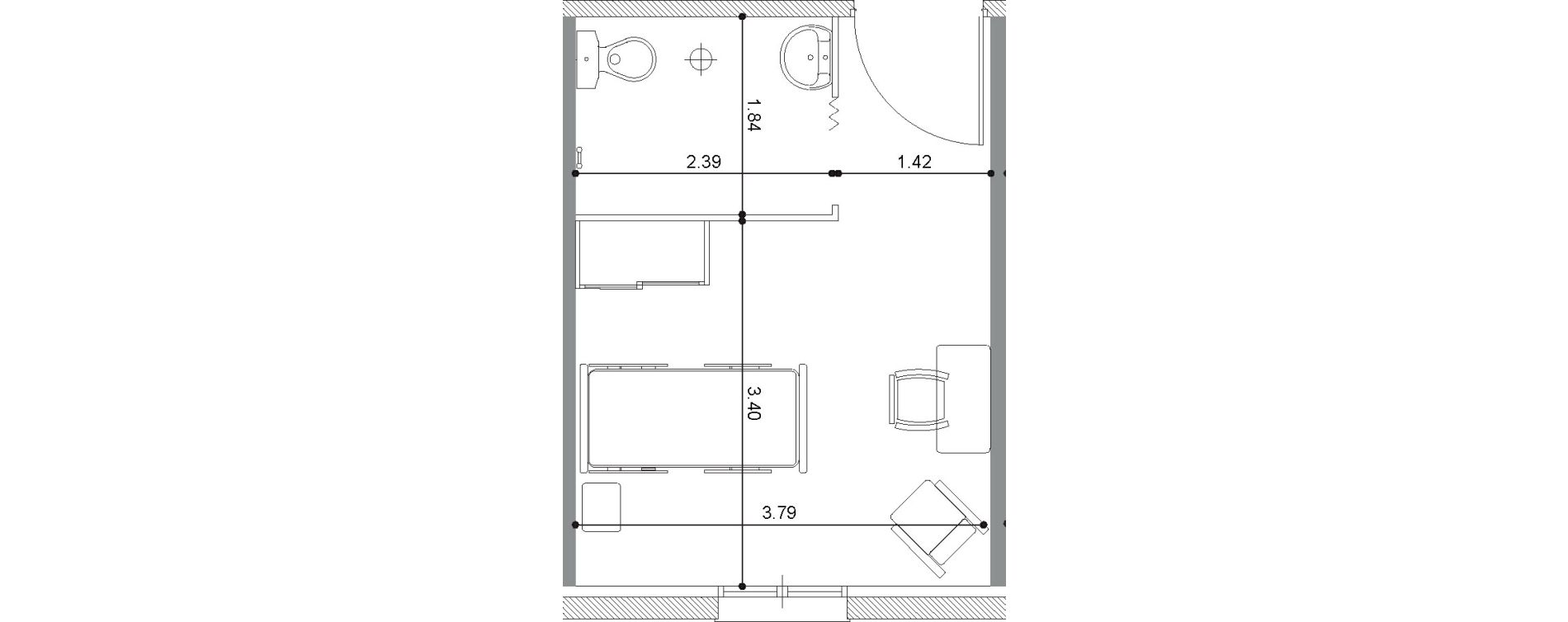 Chambre de 20,15 m2 &agrave; Casteljaloux Centre