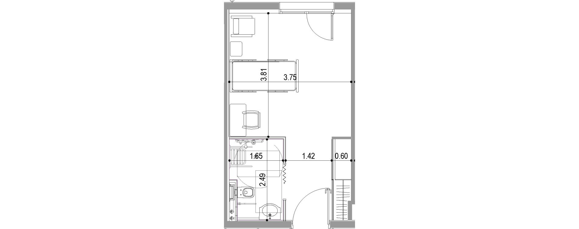 Chambre de 23,22 m2 &agrave; Villeneuve-Sur-Lot Centre